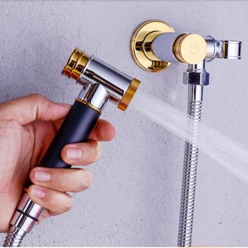 Toilet Bidet Faucet gold and chrome Single Cold Bathroom Toilet Shower Blow-fed Spray Gun Nozzle Bidet Faucet Bathroom Hardware