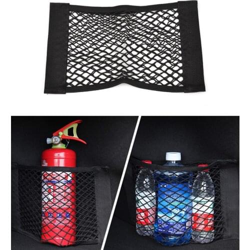 Car Storage Bag Pocket Cage for All Cars Rear Trunk Seat Elastic String Net Mesh Storage Bag Pocket Cage
