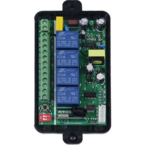 AC 85-256V 4CH RF+Manual Integrated Control Switch Smart Wireless Remote Control Switch for Lamps, Motors, Elevators