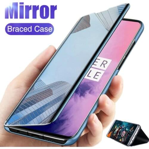 Mirror Flip Case For Huawei Honor 9C 9A Phone Case Plating Leather Stand Cover For Huawei Honor 9S 9X Premium 20 30 Pro 20S 30S