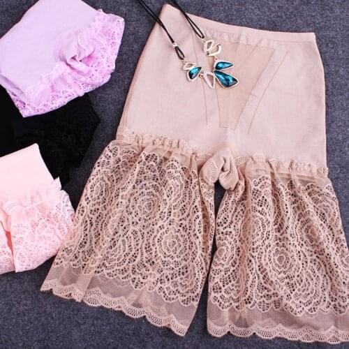 Ms. thin high waist Lace Leggings female anti underpants body safety head abdomen slimming pants women shapewear ladies panties