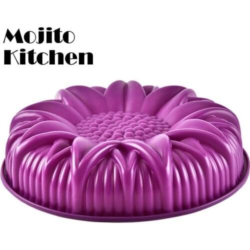 10 Inch Round Sunflower Silicone Birthday Cake Baking Pans Handmade Bread Loaf Pizza Toast Tray Molds