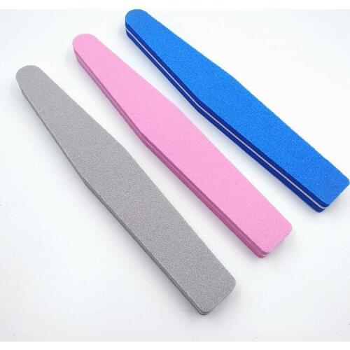 10pcs Double Side NailFile Trimmer Angle Nail File 100/180 Nail Buffer Art Tools Washable Buffing Sponge