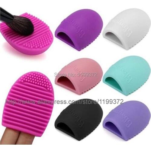 1000pcs 7 Colors Cleaners Egg Cleaning Cleaner Glove MakeUp Washing Brush Scrubber Make Up Cleanser Board Cosmeti Brushegg Tool
