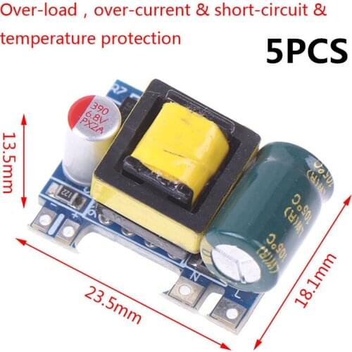 5PCS Hot New Mini AC-DC 110V 120V 220V 230V To 5V 12V Converter Board Module Power Supply Wholesale