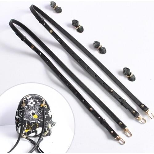 DIY Accessories For Backpack Real Leather Top Quality Replacement Bag Straps For Luxury Backpack 2*Straps 4*buckles