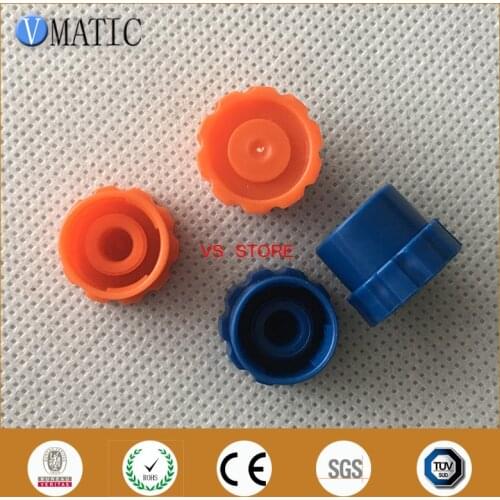 Free Shipping 100Pcs/Lot Blue/Orange Syringe Barrel Tip Caps Stopper