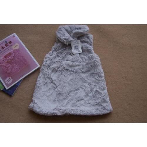 Free shipping elegant fake fur wool NISHIMATSUYA Light gray dress plush vest 90cm baby girl dress