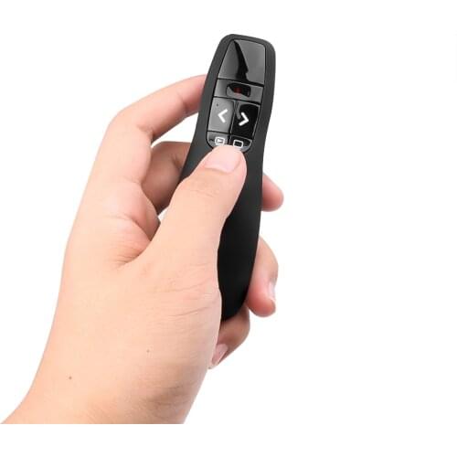 LAMJAD R400 2.4Ghz USB Wireless Presenter Red Laser Pen Pointer PPT Remote Control With Handheld Pointer Pen For PowerPoint