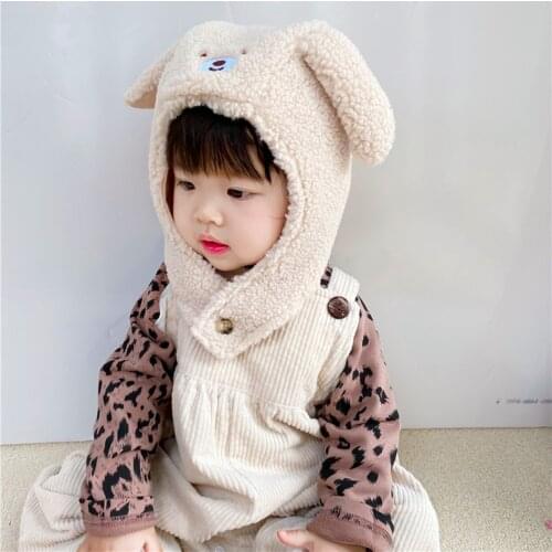 #Toddler Girl&Boy Baby Winter Hat Warm Lining Cartoon Furry Bear Crochet Hat Baby Girl and Baby Boy Beanie Hairball Kids Hat