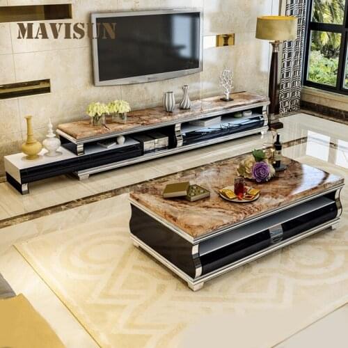 Living Room Sofa Side Table With Storage Space Multifunctional TV Cabinet Tea Table 2 Pieces Set Nordic Design TV Unit Furniture