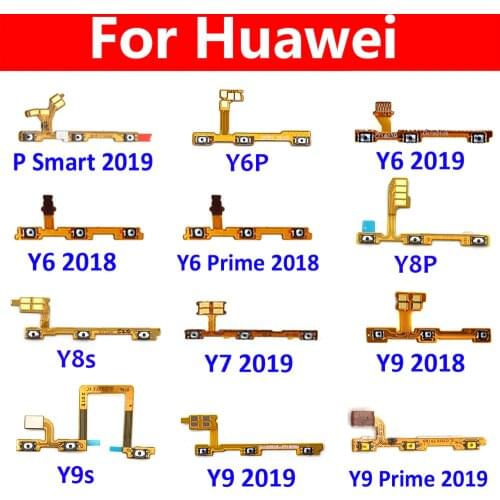 Power On Off Volume Side Button Key Flex Cable For Huawei Y5 Y6 Y7 Pro Y9 Prime 2017 2018 2019 P40 Lite Replacement Parts