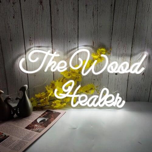 Custom Led Flex Neon Sign Visual Art Bar Pub Club Wall Hanging Flexible Lighting for Sign decoration The wood healer neon