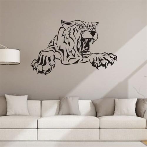 Personality Tiger Wall Stickers Home Decoration For Living Room Bedroom Porch Art Decals Waterpoof Peel & Stick Vinyl Wallpaper