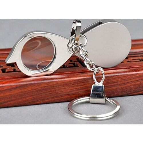 5X20MM The Elderly Use Gift Pocket Keychain Type Loupe Portable Magnifying Glass Toy Magnifier for Children with Key Chain