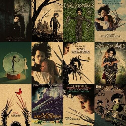 Classic film retrp poster Edward Scissorhands poster kraft paper vintage Poster bar home decoration wall sticker