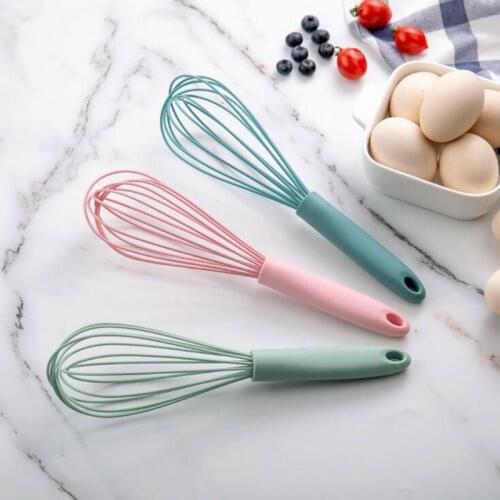 Kitchen Silicone Whisk Non-Slip Easy to Clean Egg Beater Milk Frother Kitchen Utensil specialty Kitchen Silicone Egg Beater Tool