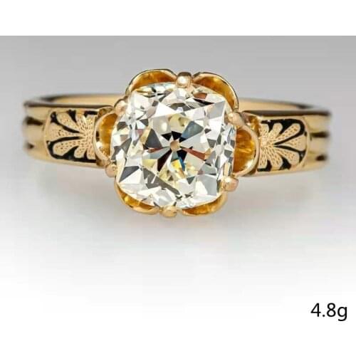 Milangirl Hot Sale Fashion Ladies Ring Simple Golden Flower Inlaid Rhinestone Female Ring Temperament Girl Jewelry