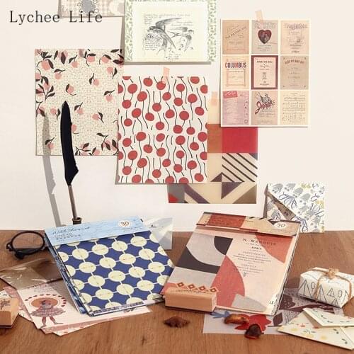 Lychee Life 30Pcs/lot Stationery Sticker Wind Series Planner Junk Journal Decorative Scrapbooking DIY Craft Sticker