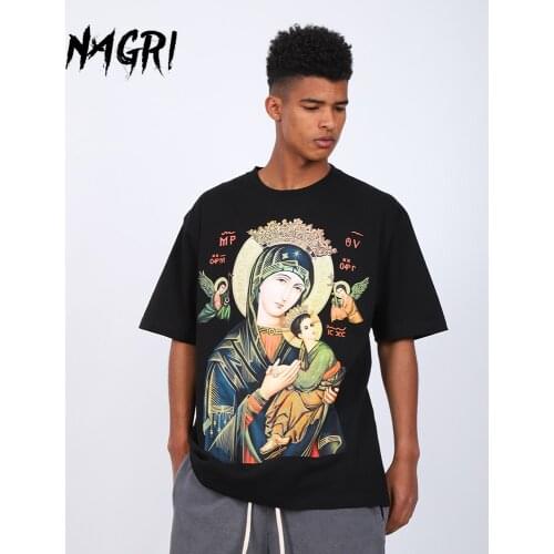 NAGRI Mens T Shirt Virgin Graphic Streetwear Hip Hop T-Shirts Short Sleeve CottonT-shirt Casual Harajuku Tee