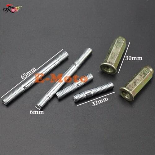 NEW Chinese Scooter Exhaust Studs Nuts Set For GY6 50cc 125cc 150cc QMB139 Motors NEW E-M