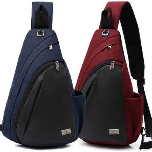 Women Chest Bag with Smart USB Charging Male Nylon Sports Travel Bag Men Casual Sling Shoulder Bags for Ourdoor Hiking Camping