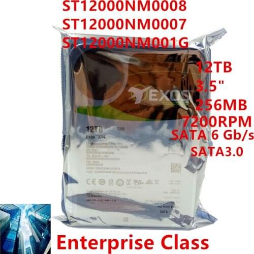 New HDD For Seagate Brand 12TB 3.5" 256MB 7200RPM For Internal HDD For NAS HDD For ST12000NM0008 ST12000NM0007 ST12000NM001G