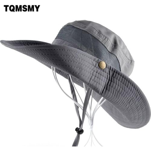 Sun Hat men Bucket Hats women Summer Fishin Cap Wide Brim UV Protection Flap Hat Breathable mesh bone gorras Beach hat men
