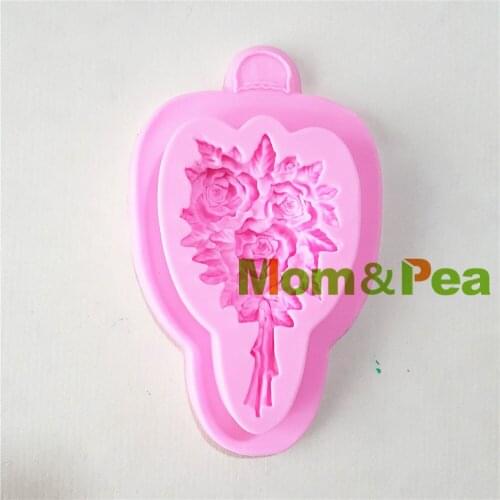 Mom&Pea 1359 Free Shipping Flower Silicone Mold Cake Decoration Fondant Cake 3D Mold Food Grade