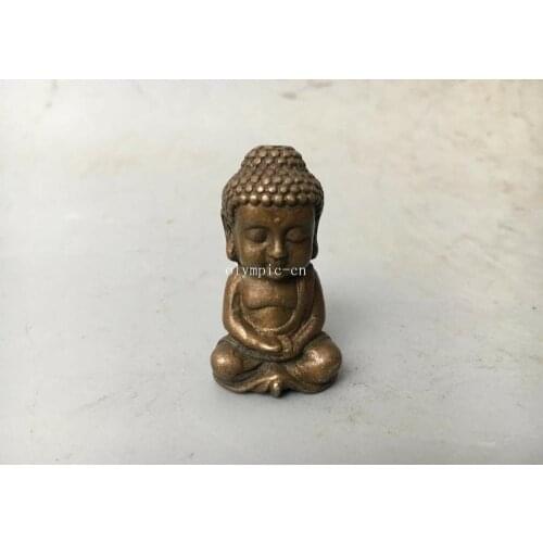 Old bronze copper carvings baby Sakyamuni buddha