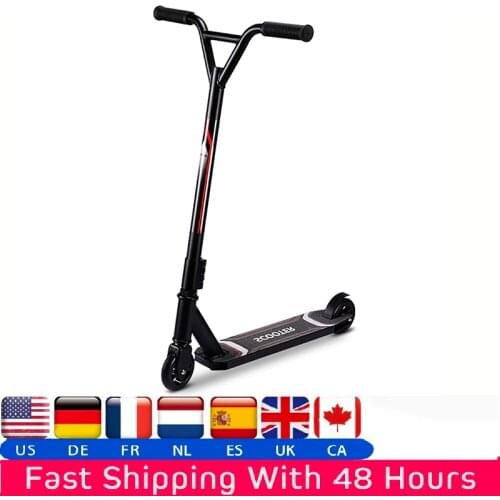 IMBABY Adjustable Kids And Adults Universal Freestyle Kick Scooter With Safety Non-Slip Handle & Steady Rear Fender Foot Brake