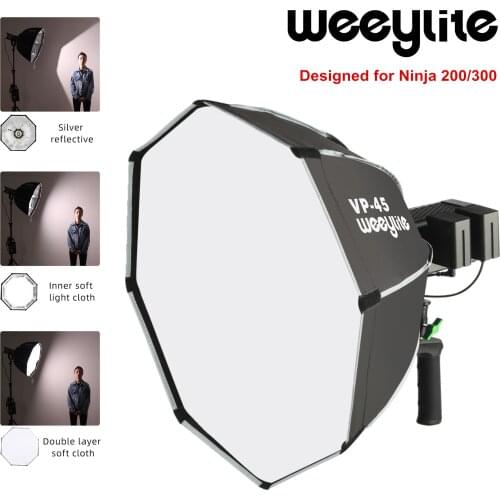 Weeylite 60cm Portable Octagon Umbrella Softbox Outdoor Studio Flash LED Video Light Continuous Light for Weeylite Ninja200/300