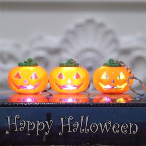 Funny Party Halloween Pumpkin Lanterns Hanging Pendants Portable Bar Kindergarten Decoration Pumpkin Light Lamps with Sound