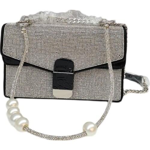 Rhinestones handbag messenger bag Evening clutch Bag Crystal Diamonds Dinner Party Wedding Purses tote shoulder bag