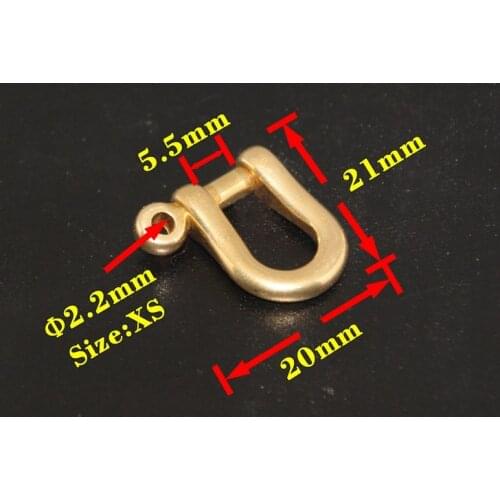 10 Pcs 5.5mm X-Small Solid Brass Shackle Joint Connect Key Chain Hook