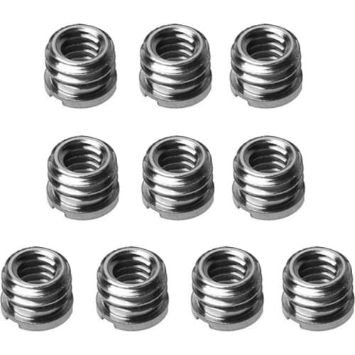 10pcs 1/4 Inch To 3/8 Inch Convert Screws Standard Adapter Reducer Bushing Converter For DSLR Camera Camcorder Tripod Monopod