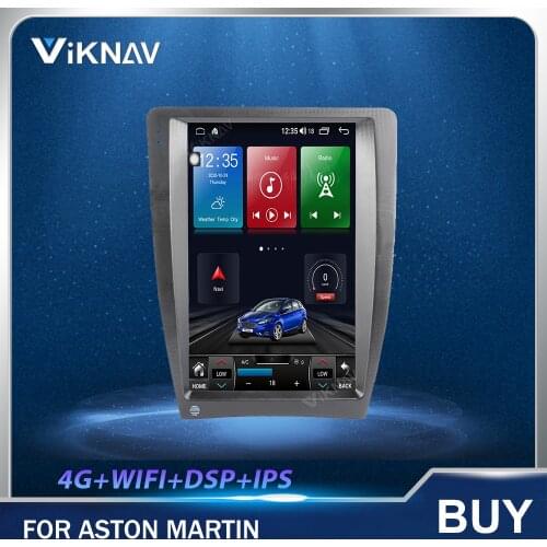 128G Android Vertical Touch Screen Car radio GPS Navigation Heat Unit For Aston Martin Car Multimedia Player stereo
