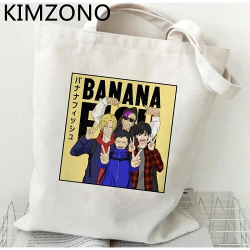 Banana Fish shopping bag bolsas de tela bolso eco grocery tote shopper bag fabric reusable sacolas