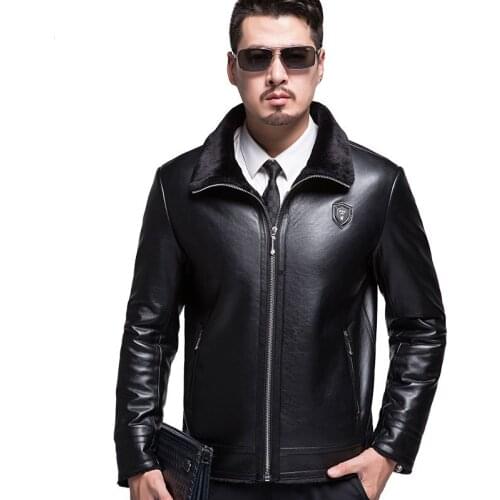 Free Shipping 2020 New Men Fur Leather Jacket Overcoats High Quality Warmth Mens Plus Size Sheepskin Coats M-xxxl