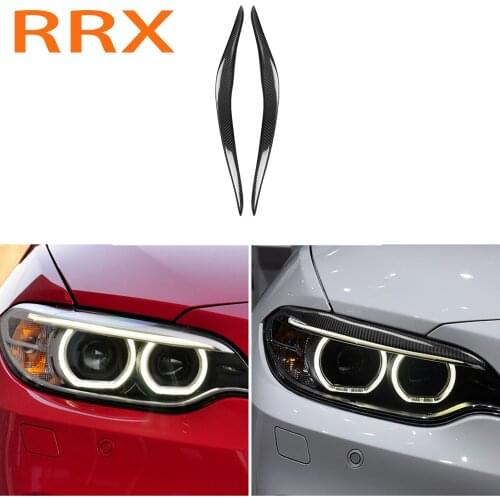 For BMW 2 Series F22 M235i M2 All Model 2014-2018 Carbon Fiber Sticker Headlight Eyebrows Eyelid Trim Eye Lid Cover Trim Decor