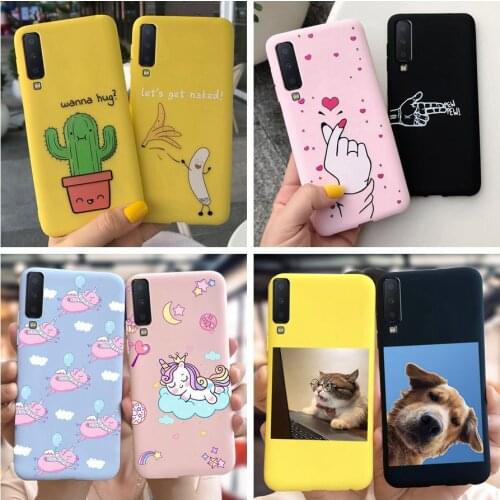 For Samsung Galaxy A7 A 7 2018 Case SM-A750F Cover Soft Silicone Cute Phone Back Coque For Samsung Galaxy A7 2018 SM-A750F Cover