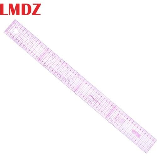 LMDZ Plastic Sewing Tailor 54 cm Shared Double Side Metric Straight Ruler Transparent Yardstick Patchwork Cloth Cutting Rulers