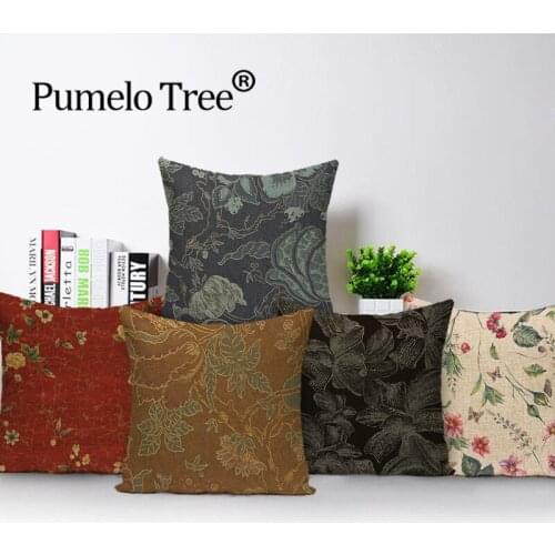 Elegant Cushion Covers Flower Bird Pillow Cases Yellow Home Decoration Cushions Custom High Quality Throw Pillow Cushions Case