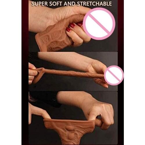 Dildo Sleeve Stimulator Enlargement Longlasting Extension Adult Sex Toys for Men