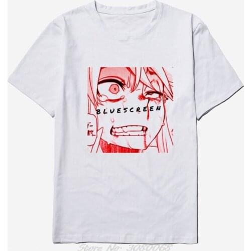 Ahegao Tshirt Men Funny Print Fashion Comfortable Streetwear Tops Anime Harajuku Casual T-shirt Cotton Tees Shirt Men