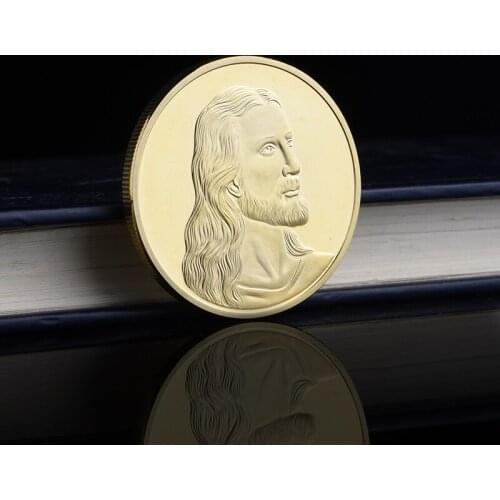 Jesus Last Supper Gold Plated Souvenir Coin Art Collection Collectible Commemorative Non Currency Coins Festival Gift