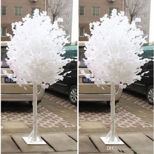 1.5M 5feet Height White Artificial Ginkgo Biloba Leaf Maidenhair Trees Roman Columns Road Cited For Wedding Mall Opened Props