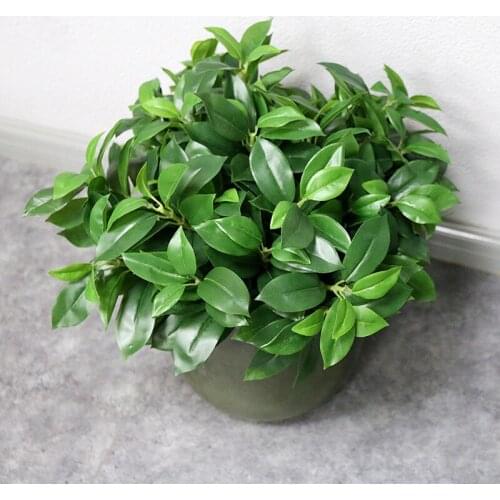 Artificial flowers green plastic trees lucky leaves plant orange tree leaves branch home wedding Christmas decoration