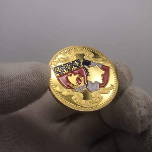 1889 France Paris Gold Coin Fancy Normal Gold Plated Coins Eiffel Tower Gold Souvenir Gifts For Collection