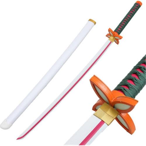 Cosplay Anime Kimetsu no Yaiba Sword Weapon Demon Slayer Kochou Kanae Satoman Tanjiro Sword 1:1 Wood 104cm Katana Prop
